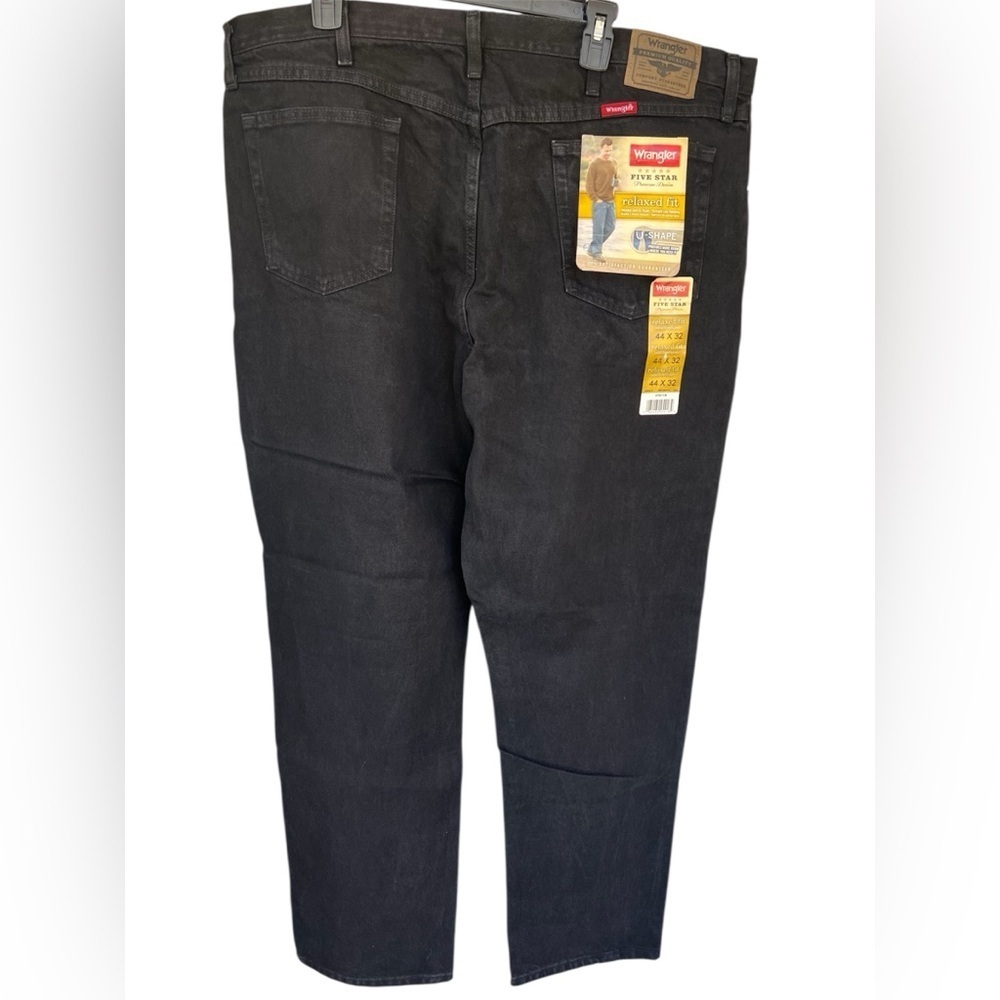 Wrangler Relaxed Fit Straight Leg Black Jeans, NEW! Men’s Sz 44x32